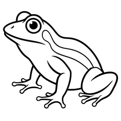 Minimalist Frog Line Art Vector