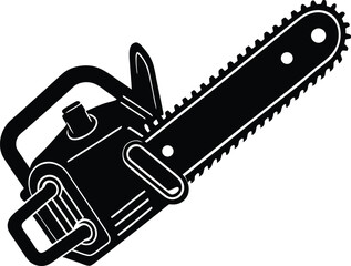 Chainsaw Silhouette Vector | Tool, Lumberjack & Cutting Equipment