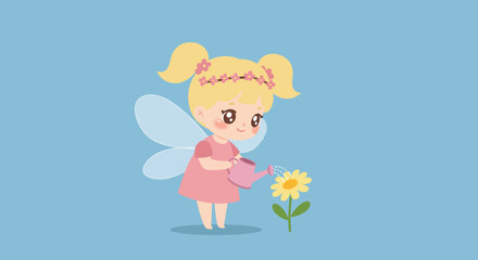 Obraz premium Cute unicorn and sheep transformation in flat design vector illustration