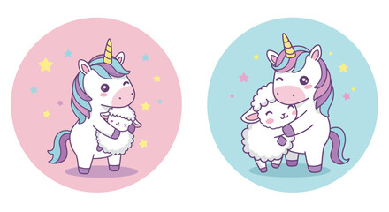 Fototapeta premium Cute mermaid playing with beach ball in flat design vector art