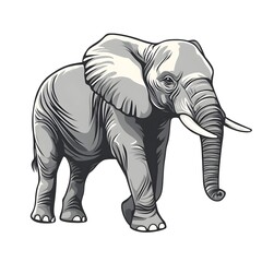 An adult elephant walking gracefully through a habitat in the African savannah during the day