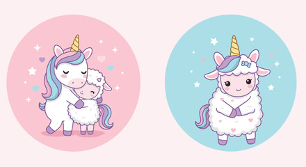 Obraz premium Cute mermaid character playing with a beach ball in flat design vector art