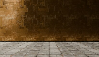 Background, backdrop, stone floor, glossy wall, 3D illustration