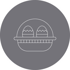 Eggs Basket icon single vector illustration