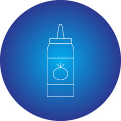 Ketchup icon single vector illustration