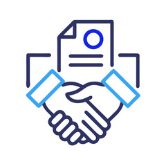 Agreement Business Deal Icon Set for Corporate and Legal Transactions

