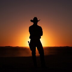 Rugged Cowboy Silhouette