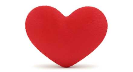 Obraz premium Crimson Plush: A Heart's Soft Geometry AI Generated