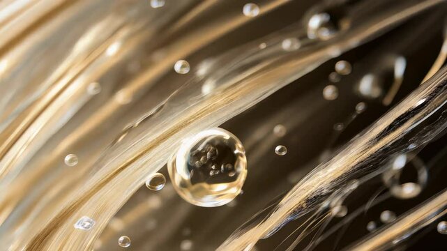 A breathtaking closeup image of a cellular structure of hairs, showcasing moisturizing shampoo