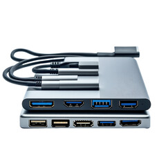 USB-C Docking Station on transparent background
