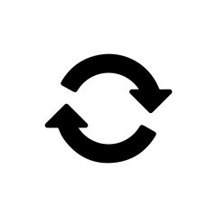 Refresh Icon with Arrows Symbolizing Refreshing or Reloading the Page