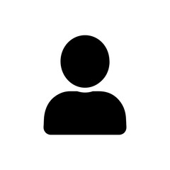 User Profile Icon with Silhouette Symbolizing Account or User Settings
