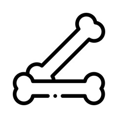 dog bone line icon