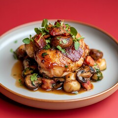 roasted lamb chops with vegetables