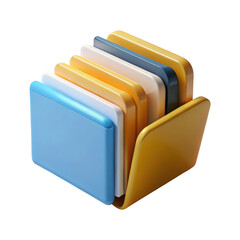 3D Digital Organization Folder Icons with Transparent Background (1)