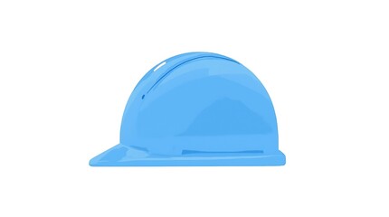 Fototapeta premium a_dual-tone_blue_and_white_construction_helmet_icon_with_a_modern_aesthetic_on_a_white_backdrop