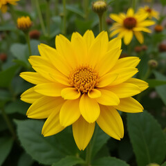 Obraz premium yellow dahlia flower