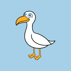 Albatross Vector Art Illustration | Colorful Albatross Bird Design