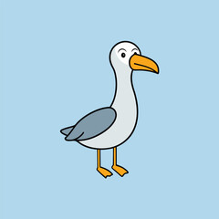 Albatross Vector Art Illustration | Colorful Albatross Bird Design