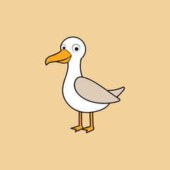 Albatross Vector Art Illustration | Colorful Albatross Bird Design