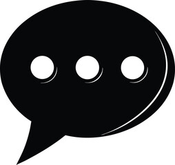 Fototapeta premium Chat Message Silhouette Vector | Communication, Talk & Social Icon