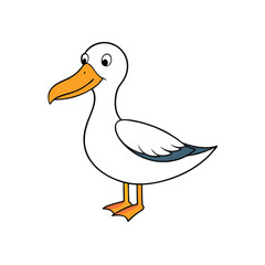 Albatross Vector Art Illustration | Colorful Albatross Bird Design