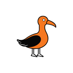 Albatross Vector Art Illustration | Colorful Albatross Bird Design