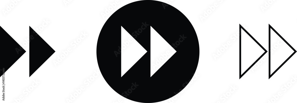 Poster arrow swipe symbol. social media scroll symbol. fill and outline swipe icon vector illustration.