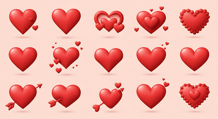 Crimson Heartscape AI Generated
