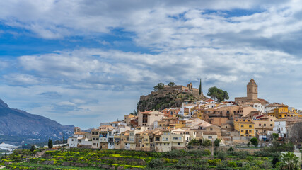 Obraz premium View of the beautiful town of Polop in Alicante.