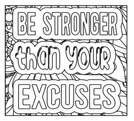 Obraz premium Motivational Quotes Coloring Pages For KDP