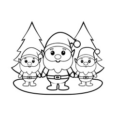 cute santa dancing with elves  add grass and a tre (2).eps
