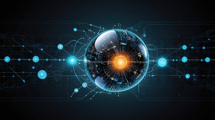 Innovative technologies modern creative background