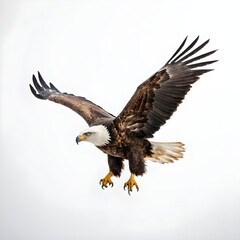 Obraz premium Bald eagle isolated on white Background