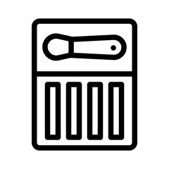 eye shadow palette line icon