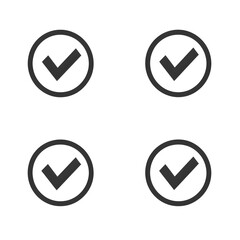 Accept or reject sign black icon stock illustration