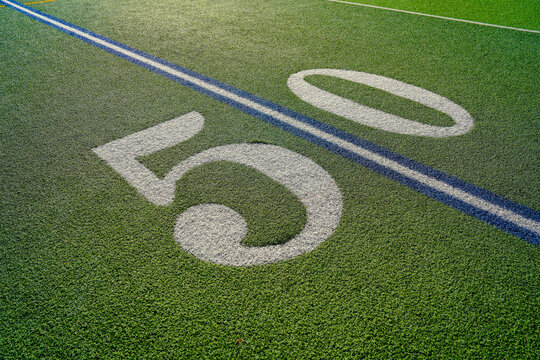 50-Yard Line On Sports Field