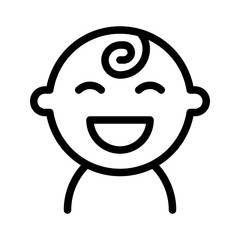 baby face line icon