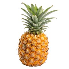 Fototapeta premium Ripe pineapple isolated on white background. 