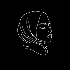 Hijab logo vector art and graphics