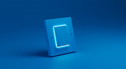 Neon Blue Switch AI Generated