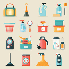 set of household appliances