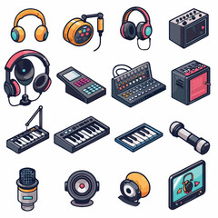 music icons set