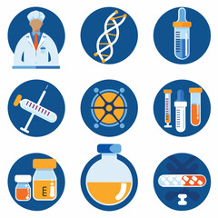 flat icons for doctor