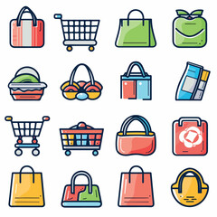 set of shopping icons