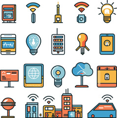 communication icons set