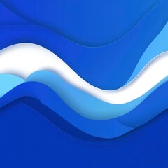 Abstract Wavy Blue and White Layers Background