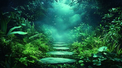 Enchanted Forest Path: A Mystical Journey Through Lush Greenery