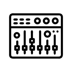 Fototapeta premium Audio Mixer Board Icon Representing Music Production or Sound Mixing