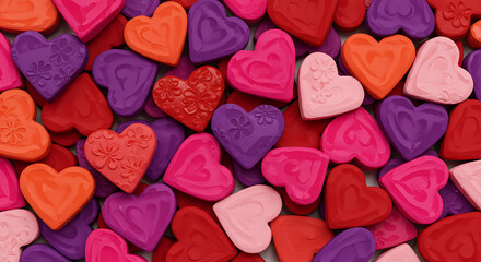 Obraz premium Heartfelt Hues AI Generated